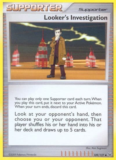 Looker's Investigation Platinum Pokemon card