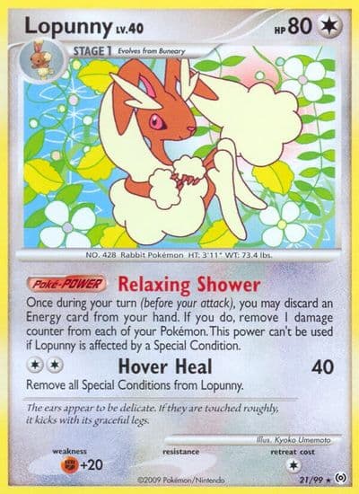 Lopunny Arceus Pokemon card