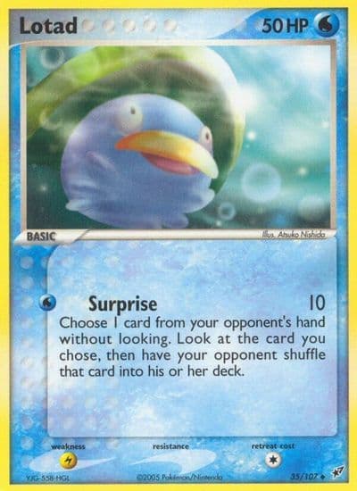 Lotad Deoxys Pokemon card