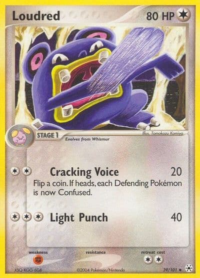 Loudred Hidden Legends Pokemon card
