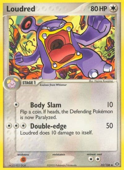 Loudred Emerald Pokemon card