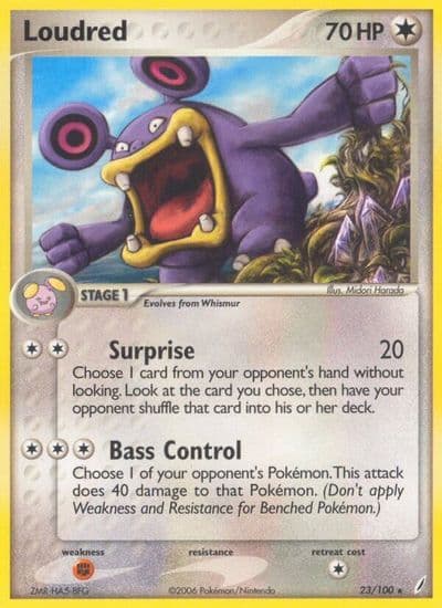 Loudred Crystal Guardians Pokemon card