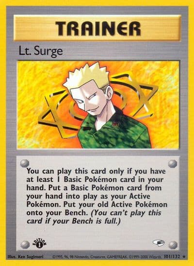 Lt. Surge (101) Gym Heroes Pokemon card