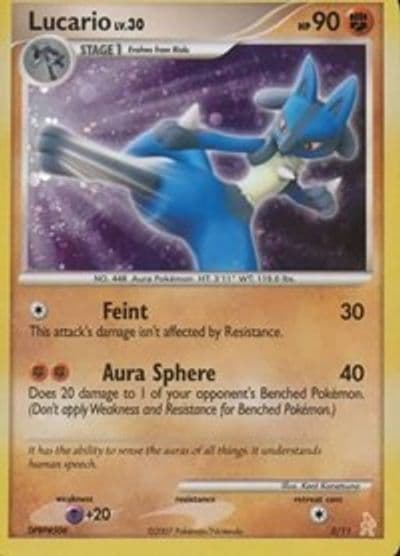 Lucario DP Trainer Kit: Manaphy & Lucario Pokemon card