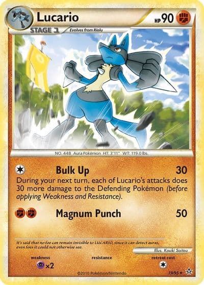 Lucario Unleashed Pokemon card