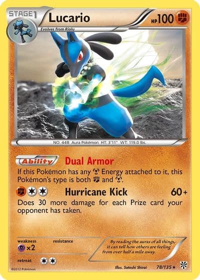 Lucario (78) Plasma Storm Pokemon card