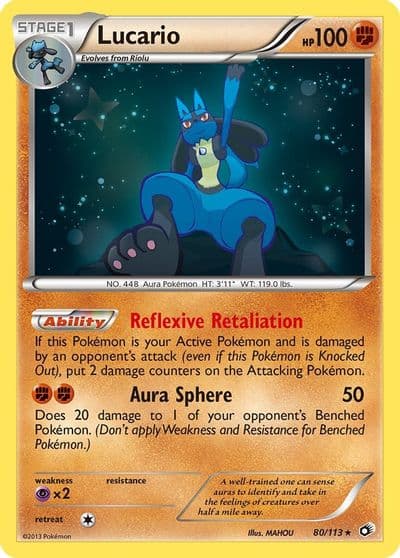 Lucario Legendary Treasures Pokemon card