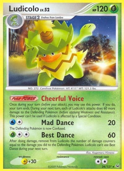 Ludicolo Platinum Pokemon card