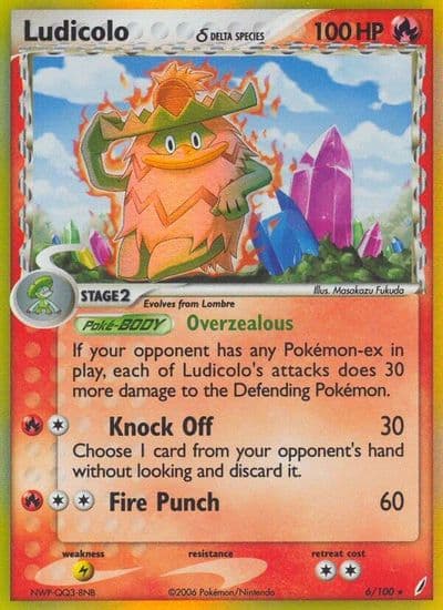 Ludicolo (Delta Species) Crystal Guardians Pokemon card