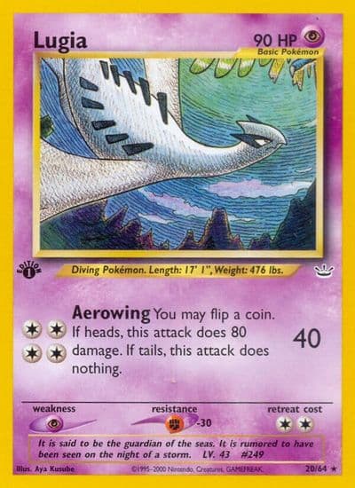 Lugia Neo Revelation Pokemon card
