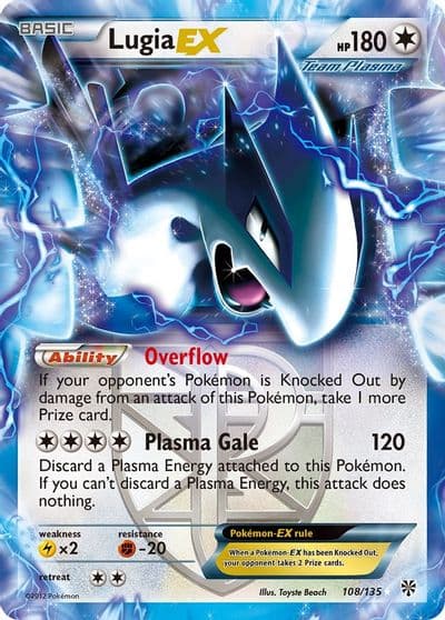 Lugia EX (Team Plasma) Plasma Storm Pokemon card