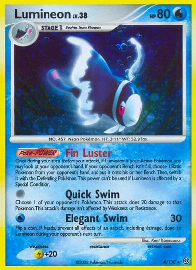 Lumineon Stormfront Pokemon card