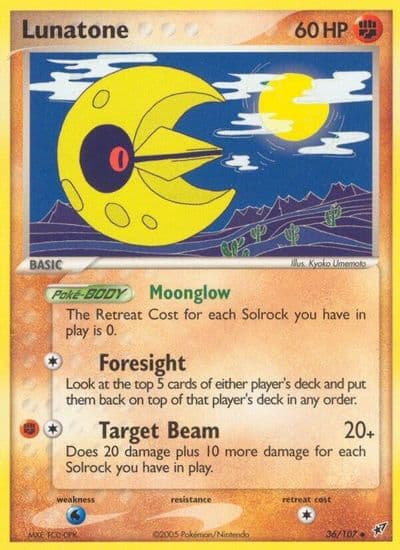Lunatone Deoxys Pokemon card