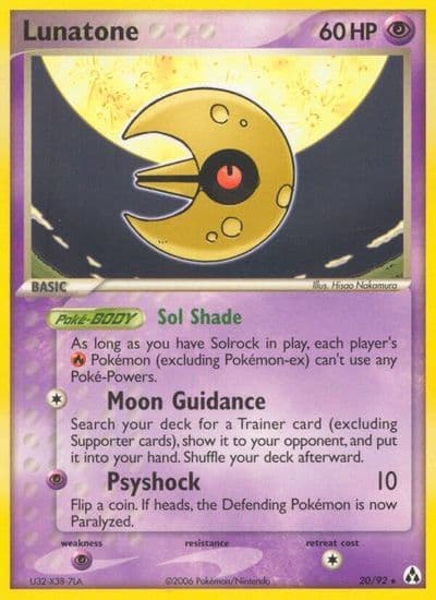 Lunatone Legend Maker Pokemon card