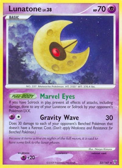 Lunatone Supreme Victors Pokemon card