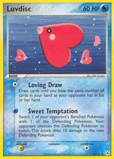Luvdisc Hidden Legends Pokemon card