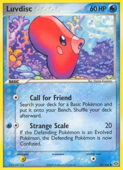Luvdisc Emerald Pokemon card