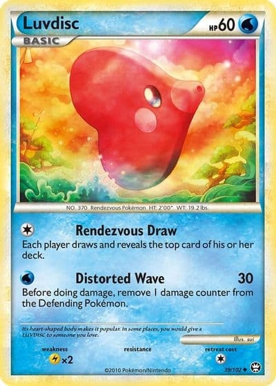 Luvdisc Triumphant Pokemon card