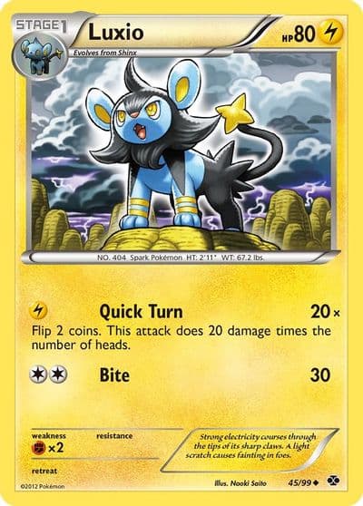 Luxio (45) Next Destinies Pokemon card