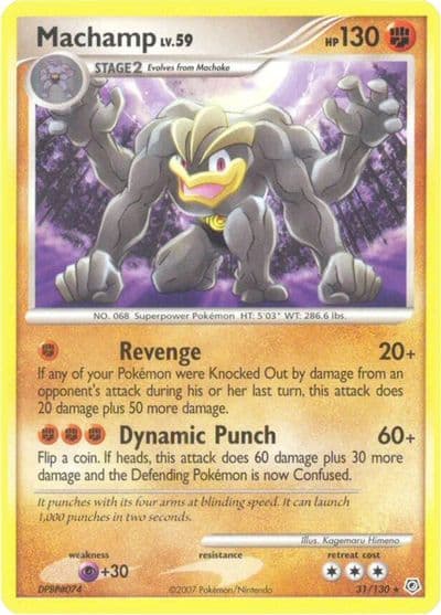 Machamp Diamond and Pearl Pokemon card