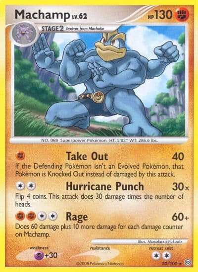 Machamp Stormfront Pokemon card