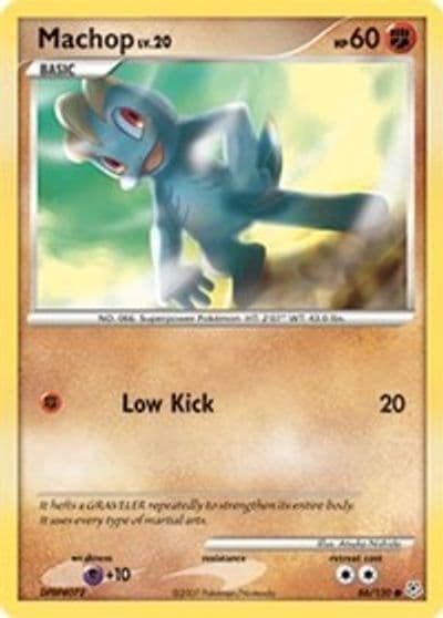 Machop Diamond and Pearl Pokemon card