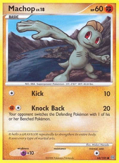 Machop Stormfront Pokemon card