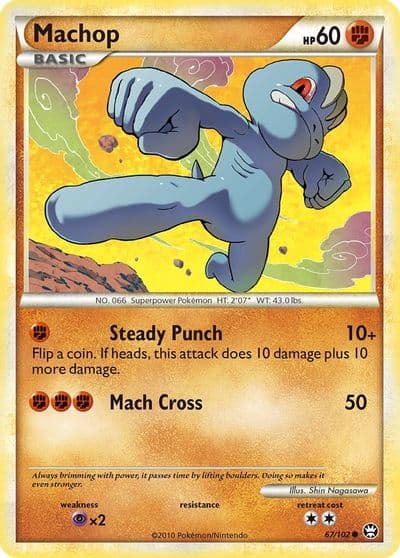 Machop Triumphant Pokemon card