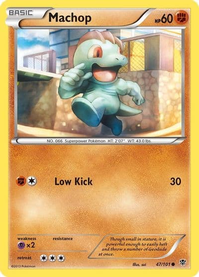 Machop Plasma Blast Pokemon card