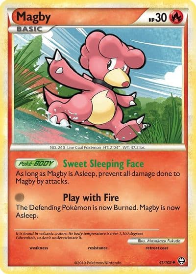 Magby Triumphant Pokemon card