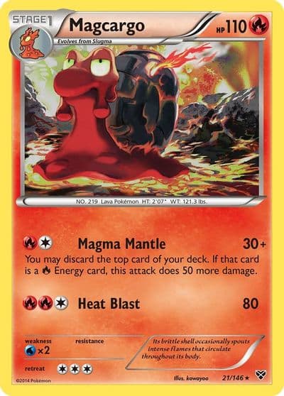 Magcargo XY Base Set Pokemon card