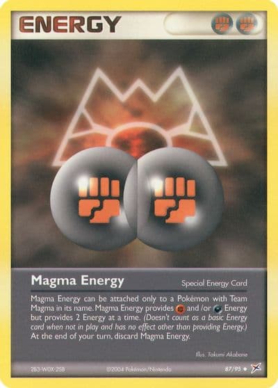 Magma Energy Team Magma vs Team Aqua Pokemon card