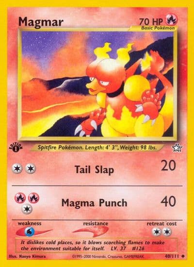 Magmar Neo Genesis Pokemon card