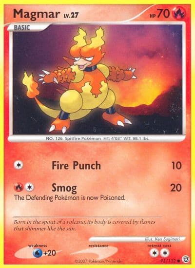 Magmar Secret Wonders Pokemon card