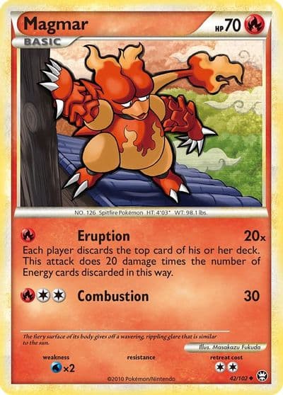 Magmar Triumphant Pokemon card