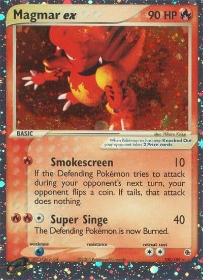 Magmar ex Ruby and Sapphire Pokemon card