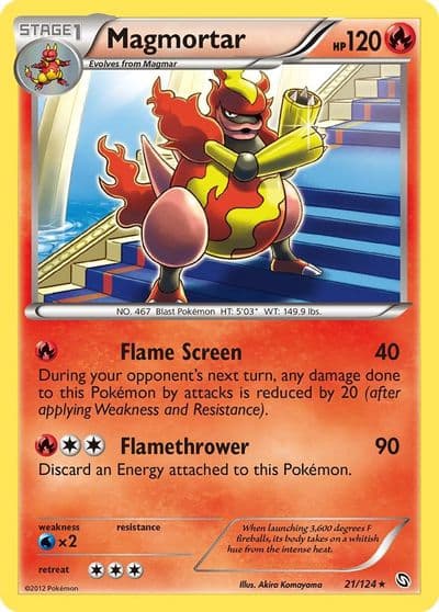 Magmortar Dragons Exalted Pokemon card