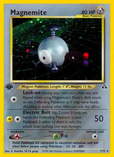 Magnemite (7) Neo Discovery Pokemon card