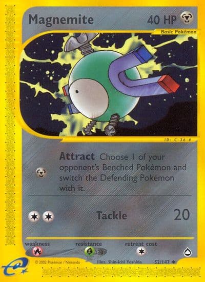 Magnemite (52) Aquapolis Pokemon card