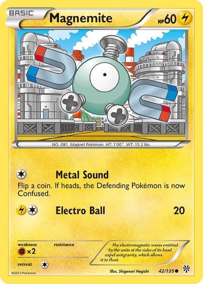Magnemite (42) Plasma Storm Pokemon card