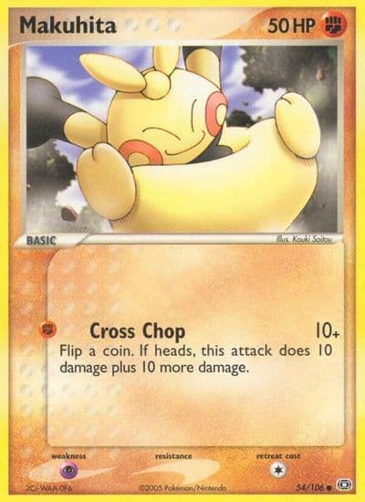 Makuhita Emerald Pokemon card