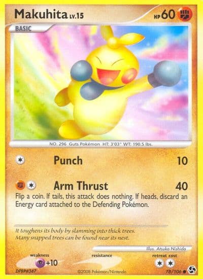 Makuhita Great Encounters Pokemon card