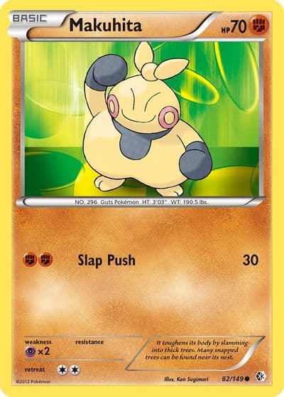 Makuhita Boundaries Crossed Pokemon card