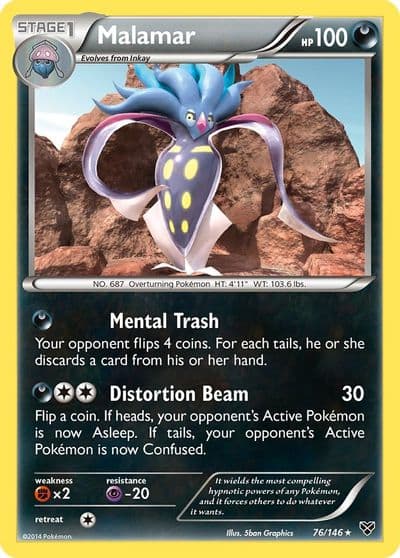 Malamar (76) XY Base Set Pokemon card