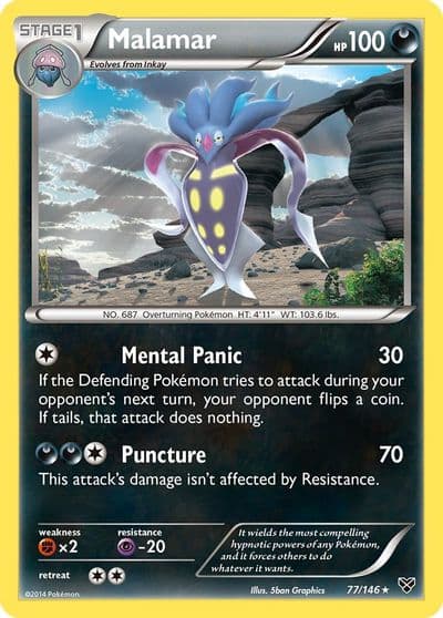 Malamar (77) XY Base Set Pokemon card