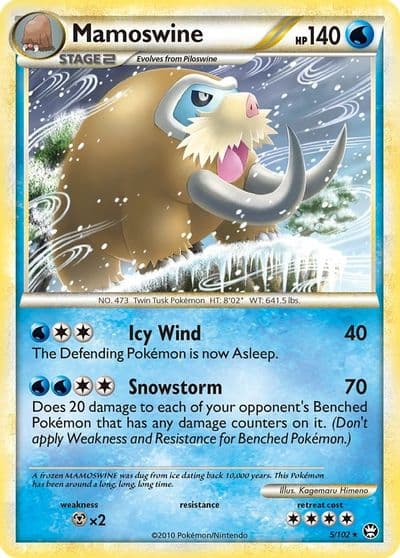 Mamoswine Triumphant Pokemon card