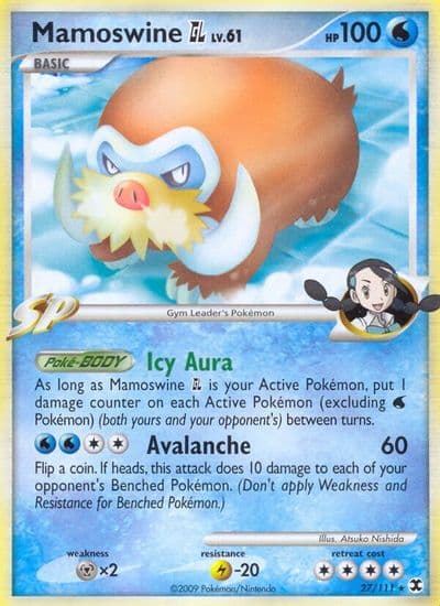 Mamoswine GL Rising Rivals Pokemon card