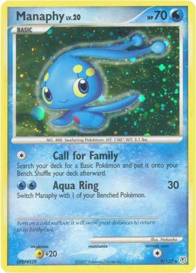 Manaphy Diamond and Pearl Pokemon card