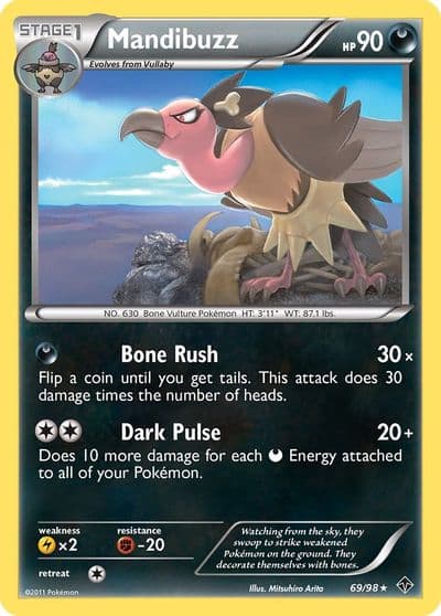 Mandibuzz Emerging Powers Pokemon card