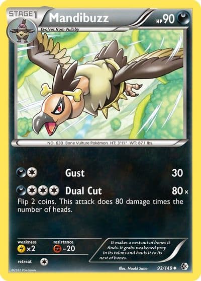 Mandibuzz Boundaries Crossed Pokemon card